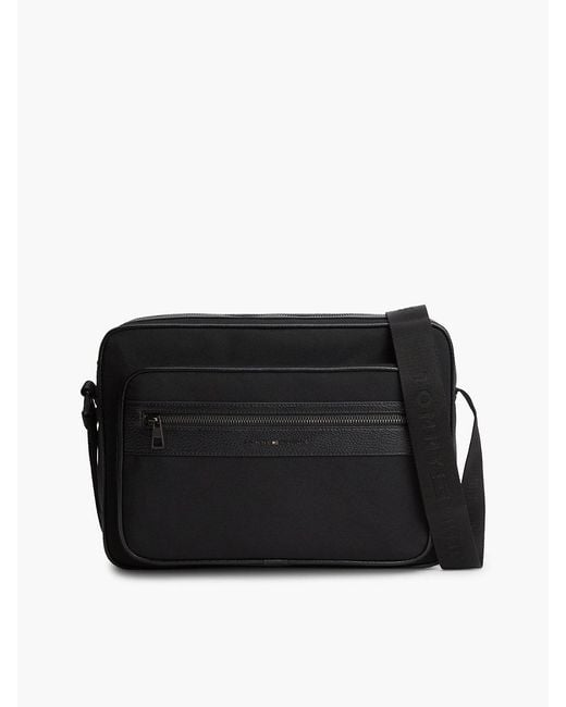 Tommy Hilfiger Black Textile Crossbody Messenger Bag for men