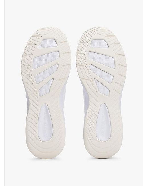 Tommy Hilfiger White Sneaker Mit Gestricktem Obermaterial