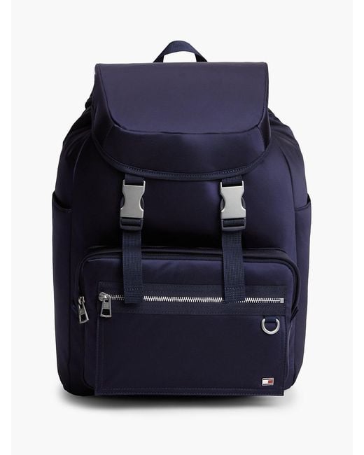 Tommy Hilfiger Blue Toggle Drawstring Travel Backpack for men