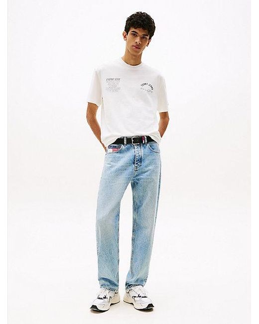 Camiseta Amplia Con Gráfico Trasero Tommy Hilfiger de hombre de color White