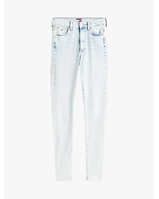 Tommy Hilfiger Sylvia Skinny Jeans Met Hoge Taille in het Blue