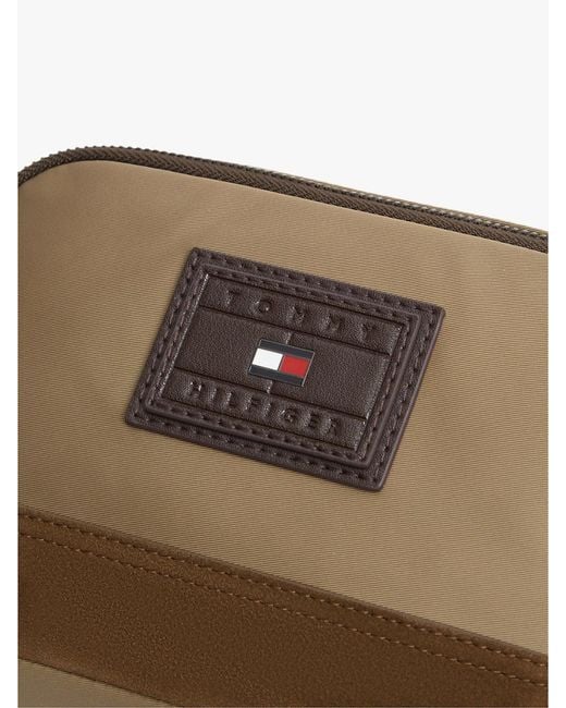 Tommy Hilfiger Brown Heritage Colour-Blocked Crossbody Camera Bag for men