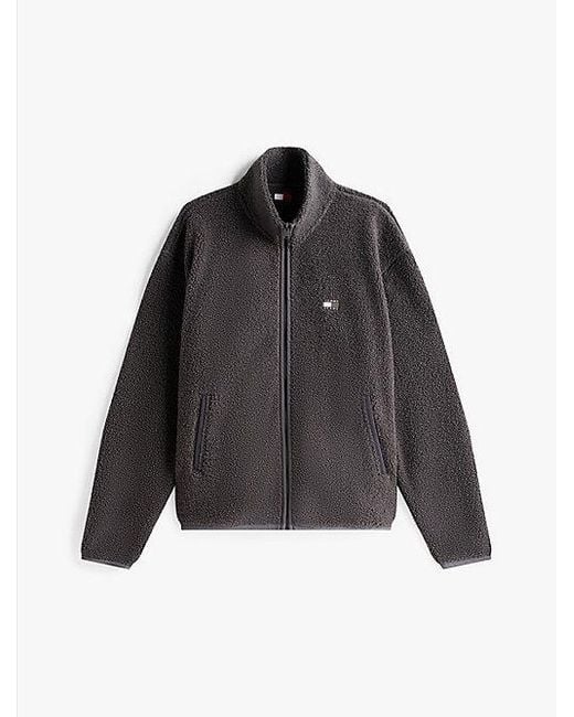 Tommy Hilfiger Relaxed Teddy Sweatshirt Met Rits En Badge in het Blue voor heren