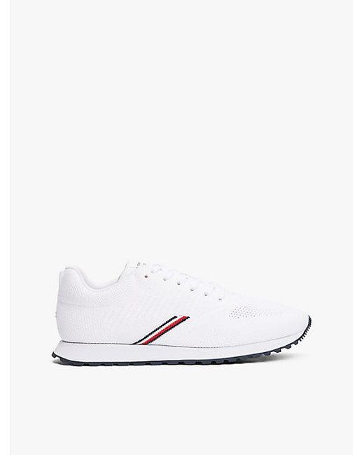 Tommy Hilfiger Gebreide Sneaker Met Contrasterende Texturen in het White voor heren