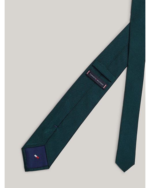 Tommy Hilfiger Blue Woven Silk Tie for men