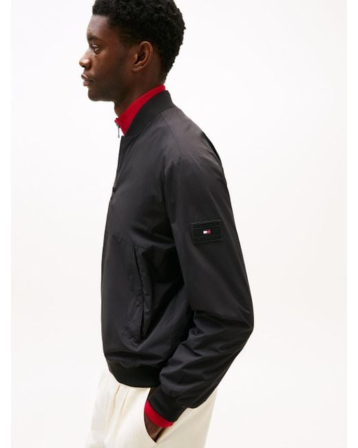 Tommy Hilfiger Red Water Repellent Relaxed Bomber Jacket for men