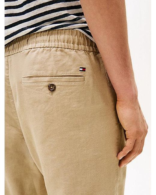 Pantalón Harlem En Mezcla De Lino Con Pernera Cónica Tommy Hilfiger de hombre de color Natural