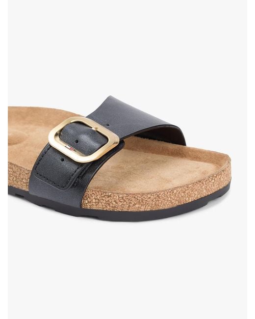 Tommy Hilfiger White Cork Footbed Slip-On Sandals