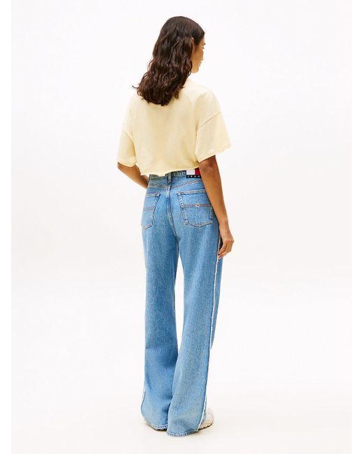 Tommy Hilfiger Blue Tommy Badge Cropped Knot T-shirt