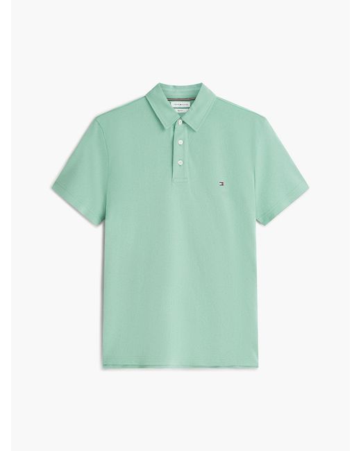 Tommy Hilfiger Green Regular Fit Mesh Jersey Polo Shirt for men
