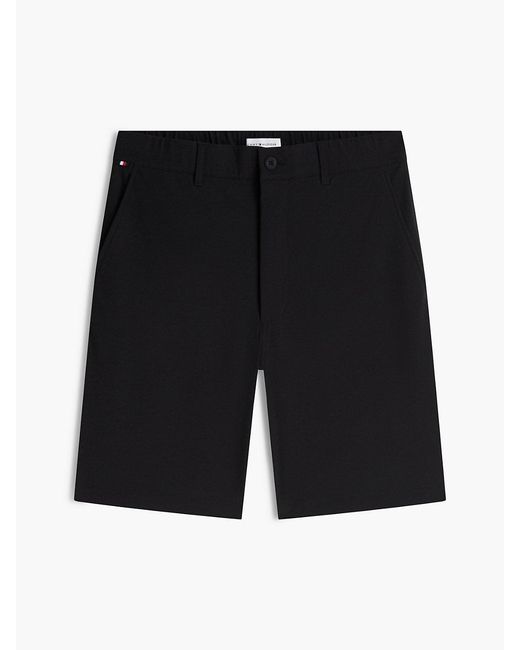 Tommy Hilfiger Black Dover Flag Embroidery Regular Fit Chino Shorts for men