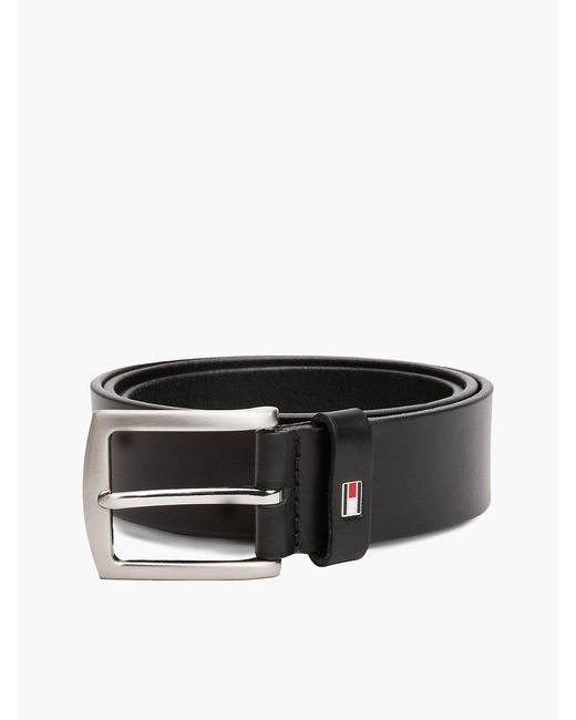 Cintura Denton Con Bandierina Sul Passante di Tommy Hilfiger in Black da Uomo