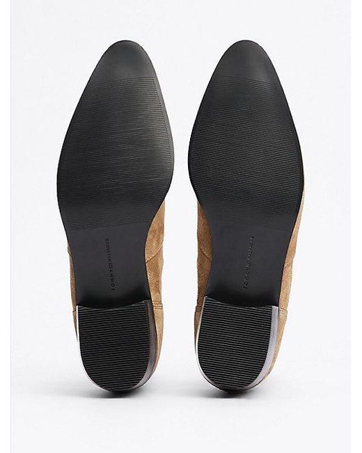 Botines Chelsea De Estilo Vaquero En Ante Tommy Hilfiger de color White