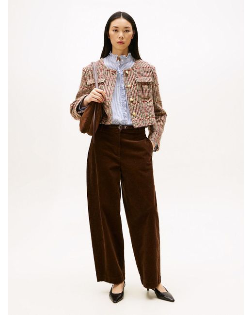 Pantalon Barrel Oversize En Velours Côtelé Tommy Hilfiger en coloris Multicolor
