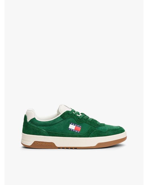 Baskets En Daim À Semelle Cuvette Tommy Hilfiger pour homme en coloris Green