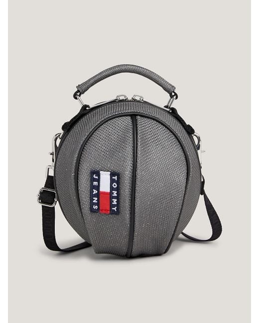 Tommy Hilfiger Gray Basketball Logo Crossover Bag