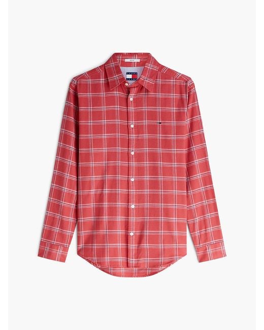 Tommy Hilfiger Regular Fit Textured Twill Check Shirt for men
