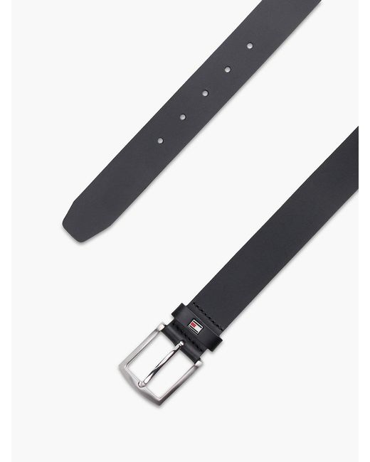 Cintura Denton Con Bandierina Sul Passante di Tommy Hilfiger in Black da Uomo