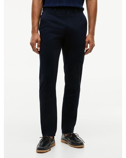 Tommy Hilfiger Gray Denton Straight Twill Chinos for men