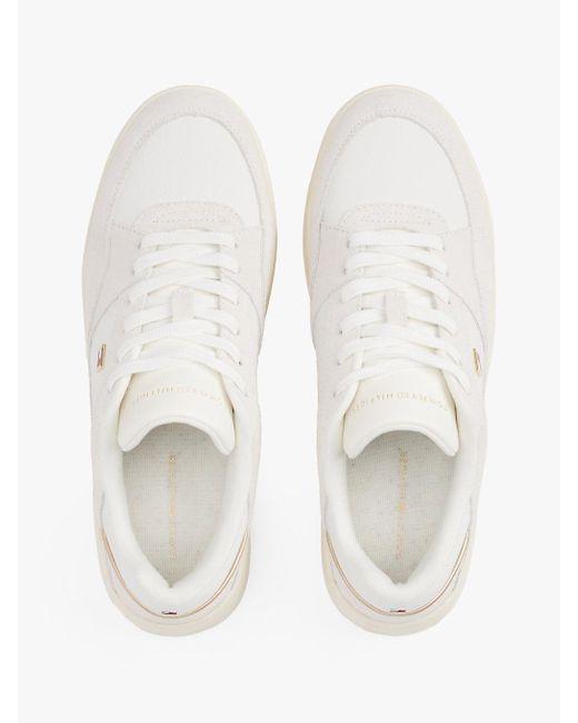 Chaussures De Basket Multitextures Tommy Hilfiger en coloris White