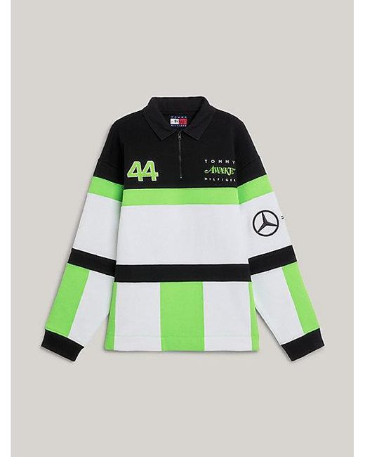 Polo de rugby con logos Tommy x Mercedes-AMG F1 x Awake NY Tommy Hilfiger de hombre de color Green