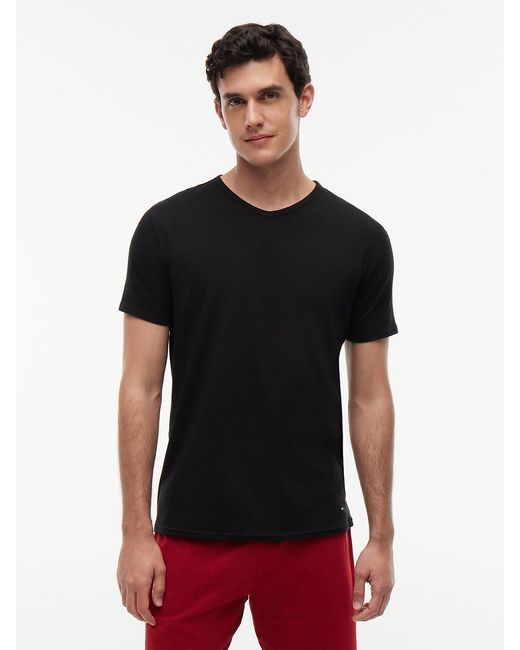 Tommy Hilfiger Black 3-Pack Premium Essential Lounge T-Shirts for men
