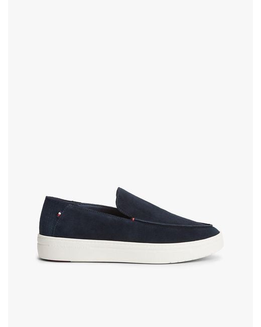 Tommy Hilfiger Blue Lightweight Suede Loafers for men