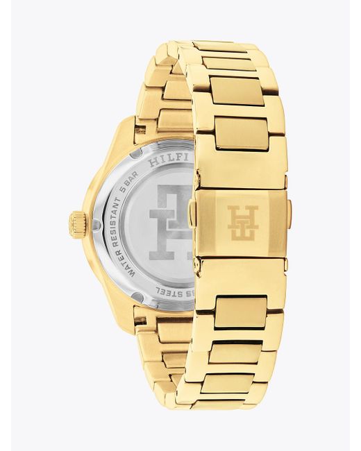 Tommy Hilfiger Metallic Gold-plated Crystal-embellished Watch