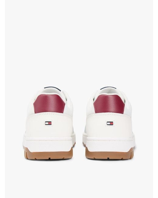 Tommy Hilfiger White Lightweight Basketball Trainers With Leather for men