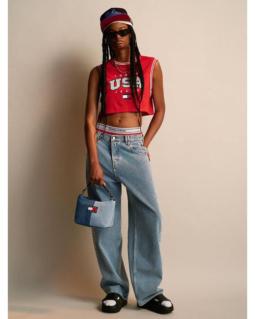 Tommy Hilfiger Multicolor Daisy Low Rise Baggy Logo Jeans