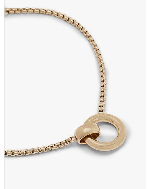 Pulsera Chapada En Oro Con Adorno Circular Tommy Hilfiger de color Metallic