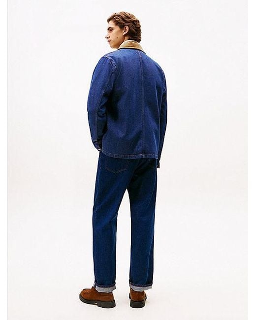 Tommy Hilfiger Chore-Jacke Aus Denim Mit Cord-Kragen in Blue für Herren
