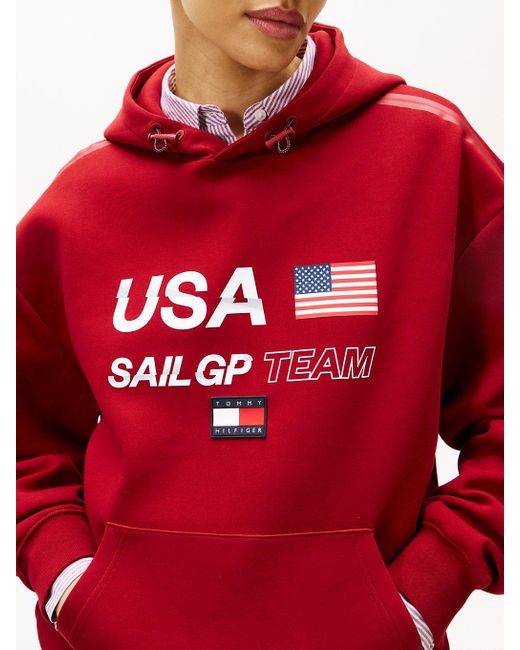 Sweat À Capuche Tommy X U.S. Sail Gp Team Tommy Hilfiger pour homme en coloris Red