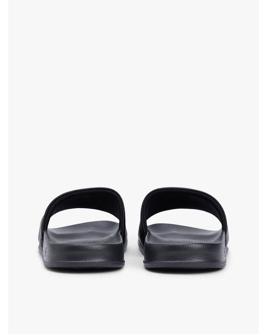 Tommy Hilfiger White Crest Appliqué Pool Slides for men