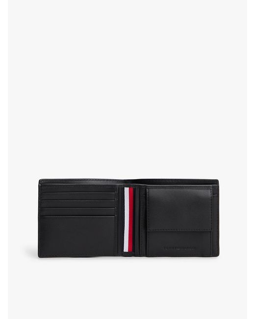 Tommy Hilfiger Black Casual Leather Card And Coin Wallet for men