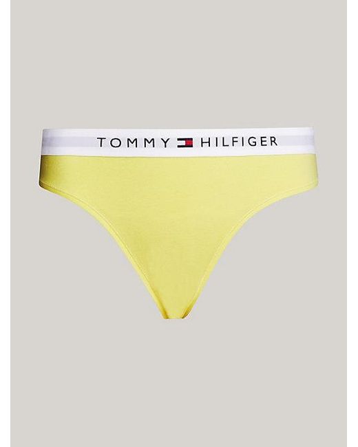Tommy Hilfiger Th Original Slip Met Logotaille in het Yellow