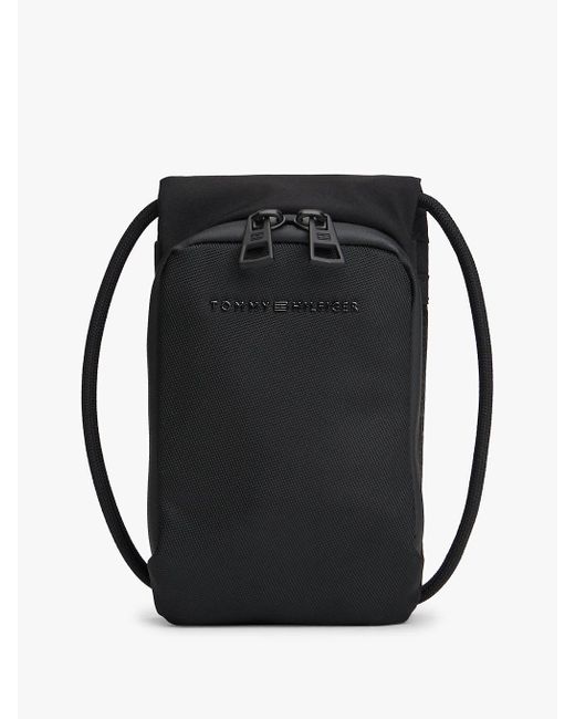 Pochette De Voyage En Tissu À Rabat Et Logo Tommy Hilfiger pour homme en coloris Black
