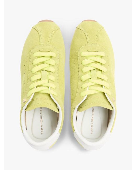 Tommy Hilfiger Yellow Th Monogram Suede Low Profile Trainers