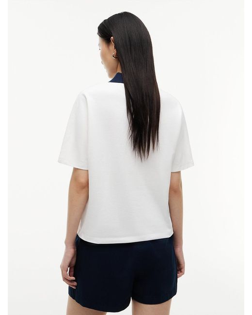 Tommy Hilfiger White Regular Fit-Tone Button Polo Shirt
