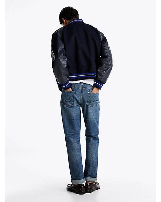 Tommy Hilfiger Varsity Jack Van Zuivere Scheerwol in het Blue voor heren