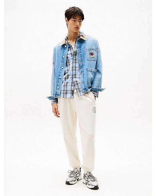 Tommy Hilfiger Varsity Relaxed Fit Jogger Met Logo in het Blue voor heren