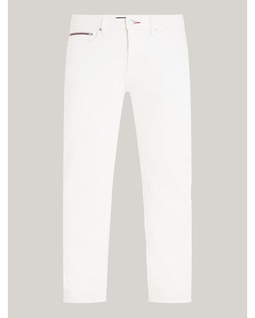 Tommy Hilfiger Denton Straight Leg White Jeans for men