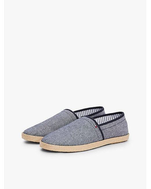 Alpargatas Con Acabado Chambray Tommy Hilfiger de hombre de color White