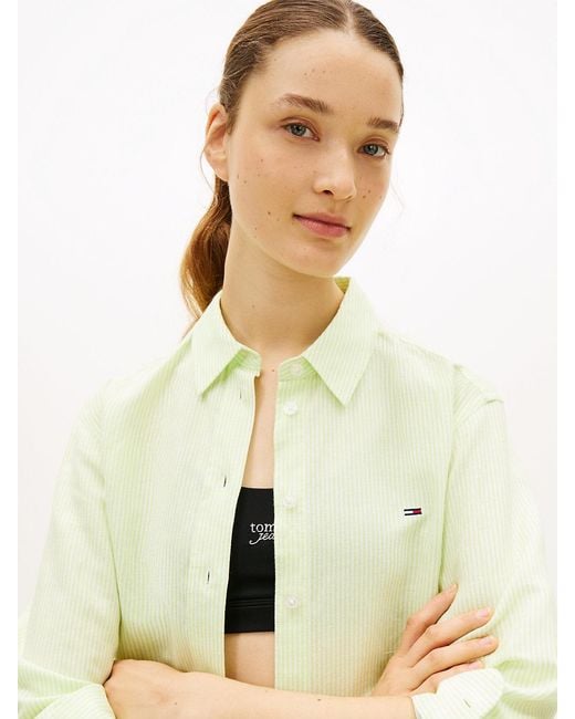 Tommy Hilfiger Natural Relaxed Fit Linen Blend Shirt
