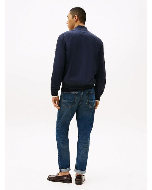 Tommy Hilfiger Blue Water Repellent Relaxed Bomber Jacket for men