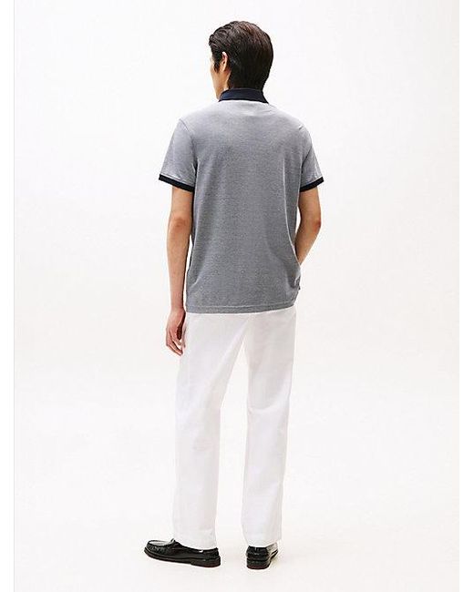 Tommy Hilfiger Regular Fit Poloshirt Met 1/4-Rits in het Gray voor heren