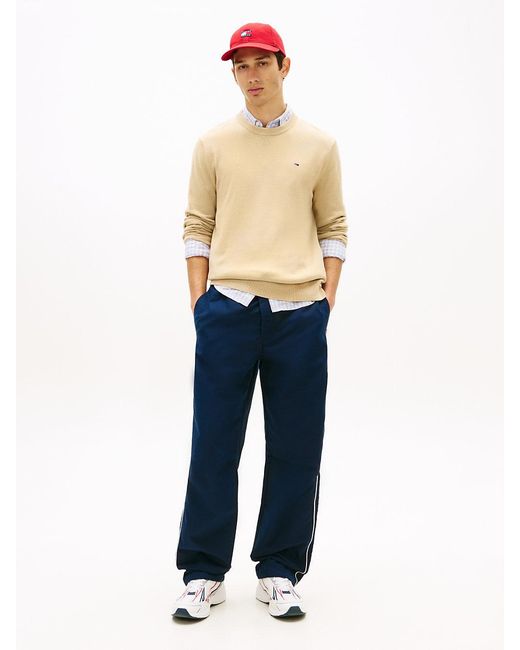 Tommy Hilfiger Natural Tommy Flag Embroidery Lightweight Slim Jumper for men