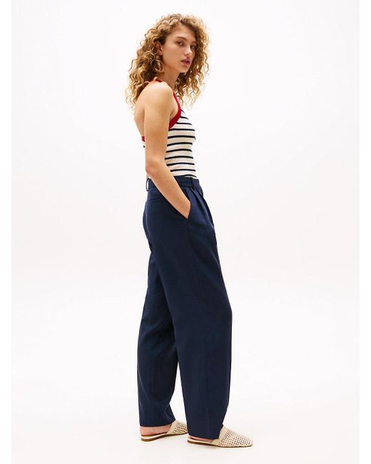 Tommy Hilfiger Blue The Sofia Capsule Regular Wide Leg Trousers