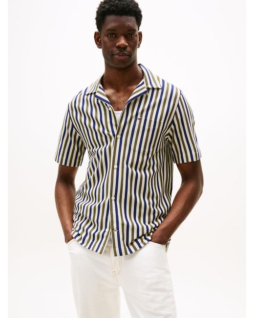 Chemise 1985 À Rayures Et Manches Courtes Tommy Hilfiger pour homme en coloris Multicolor