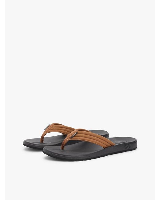 Tommy Hilfiger White Padded Strap Contoured Footbed Flip-Flops for men